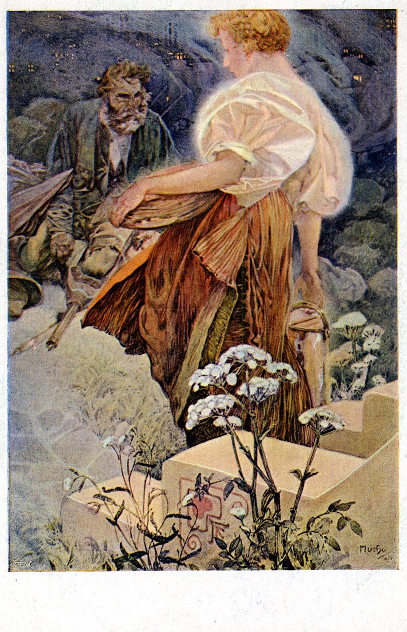 „Boldogok az irgalmasok, mert irgalmasságot nyernek”, 1906 alkotó: Alphonse Mucha