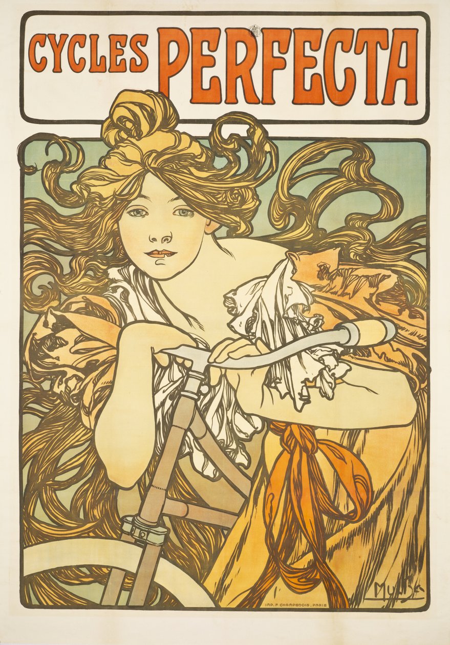 Cycles Perfecta, 1897 alkotó: Alphonse Mucha