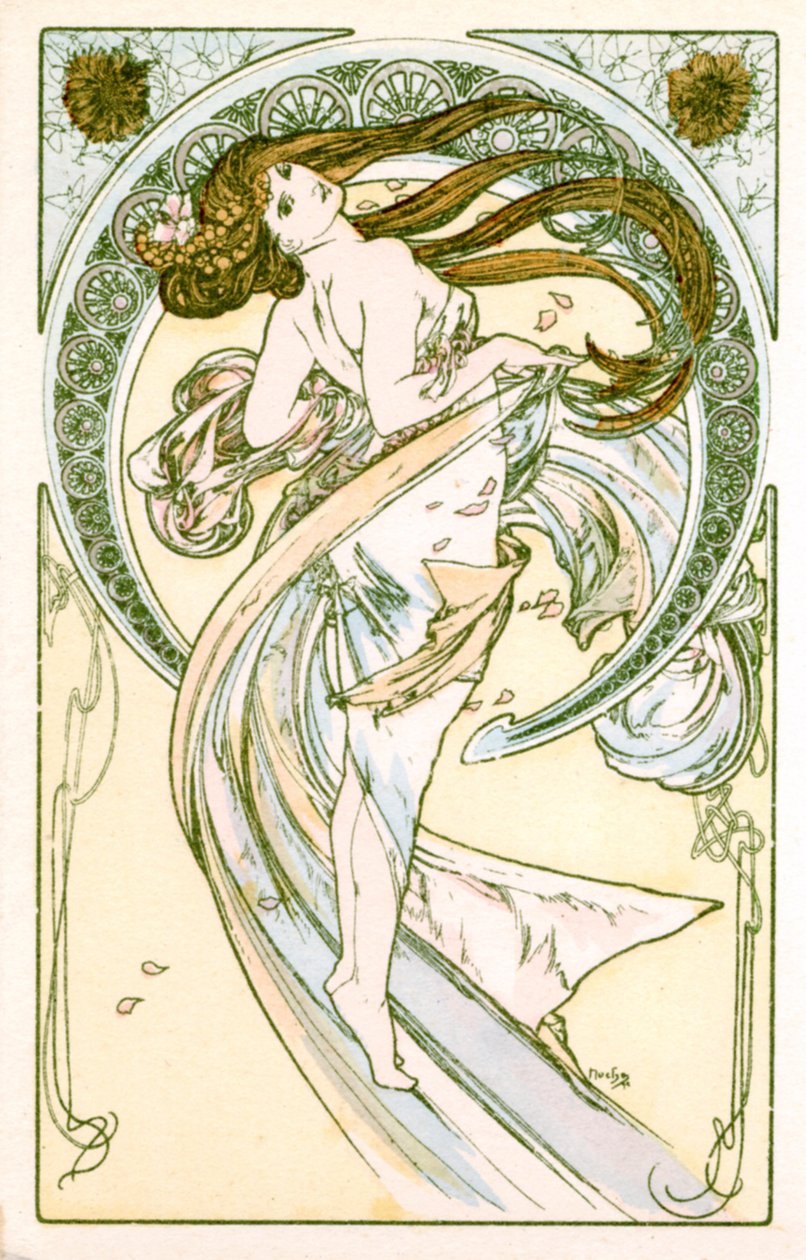„Tánc”, 1900 alkotó: Alphonse Mucha