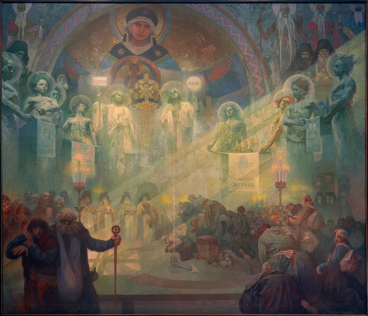 Szent Athosz-hegy alkotó: Alphonse Mucha