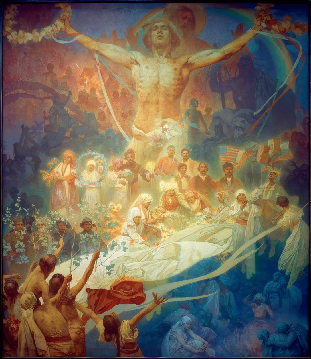 A szlávok apoteózisa. Szlávság az emberiség számára (XX. század) alkotó: Alphonse Mucha