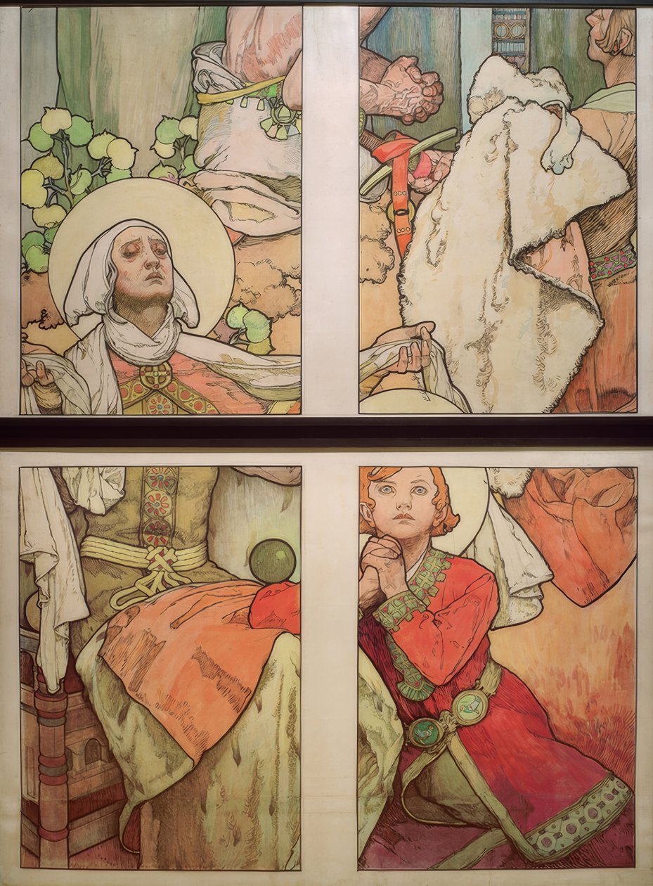 Szt. Vitus ablaka Prágában alkotó: Alphonse Mucha