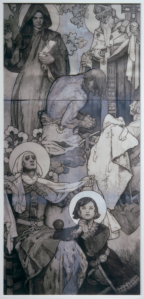 Szt. Vitus ablaka Prágában alkotó: Alphonse Mucha