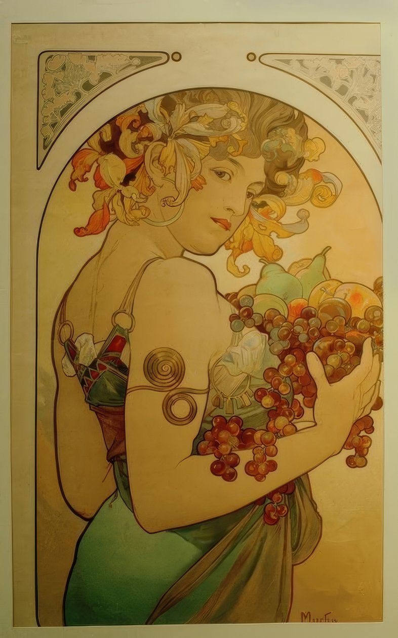 gyümölcs alkotó: Alphonse Mucha