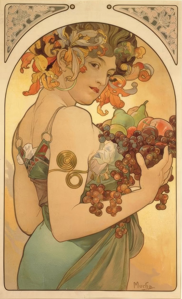 gyümölcs alkotó: Alphonse Mucha