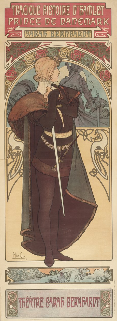 Hamlet, 1899 alkotó: Alphonse Mucha