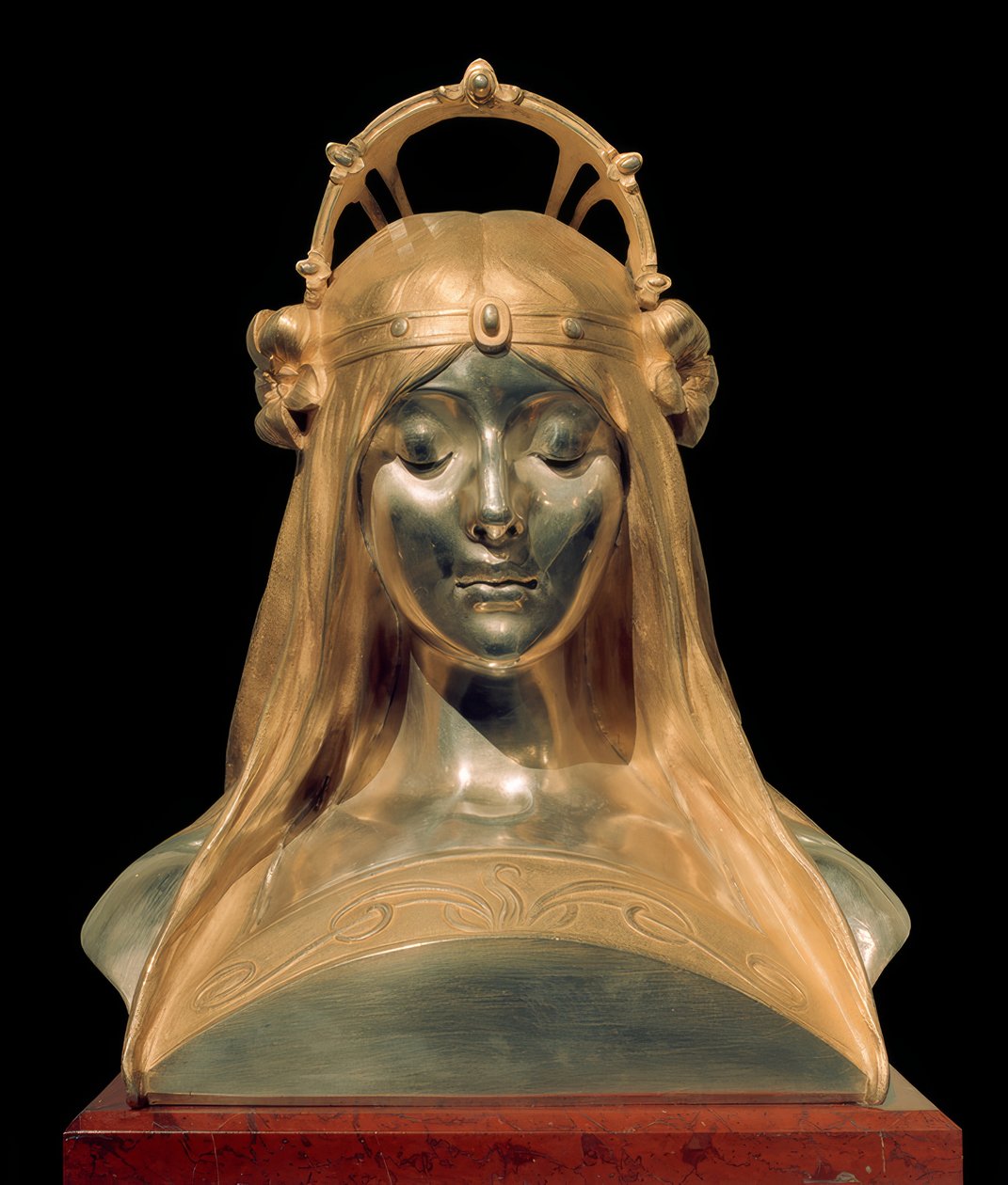 Egy lány feje alkotó: Alphonse Mucha