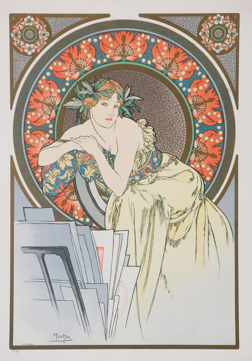 A pipacsos nő, 1898. alkotó: Alphonse Mucha