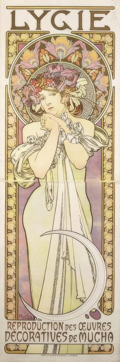 Lygie - Mucha dekoratív alkotásainak reprodukciója alkotó: Alphonse Mucha