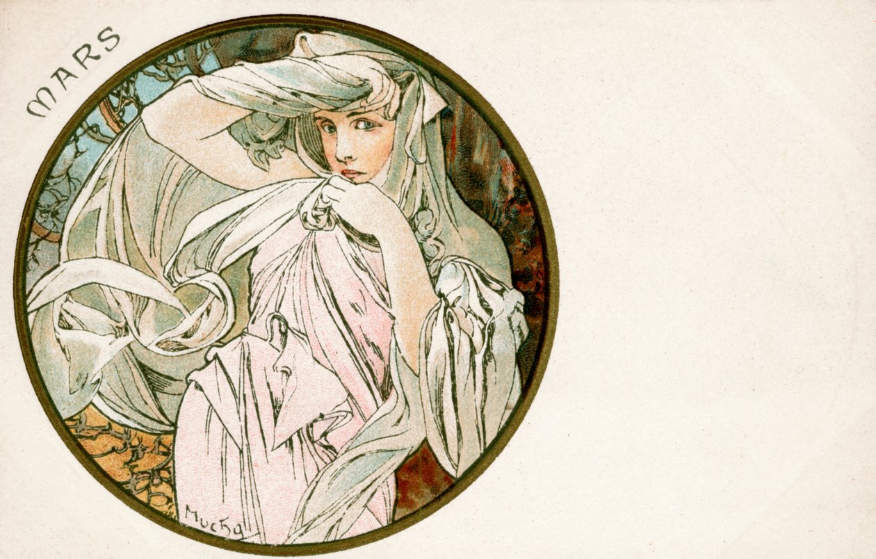 „Március”, 1900 alkotó: Alphonse Mucha