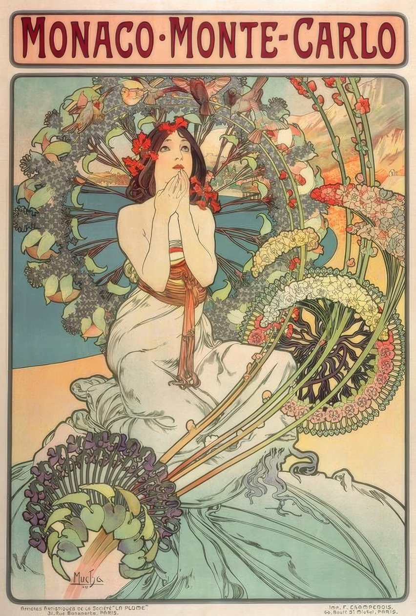 Monaco – Monte Carlo alkotó: Alphonse Mucha