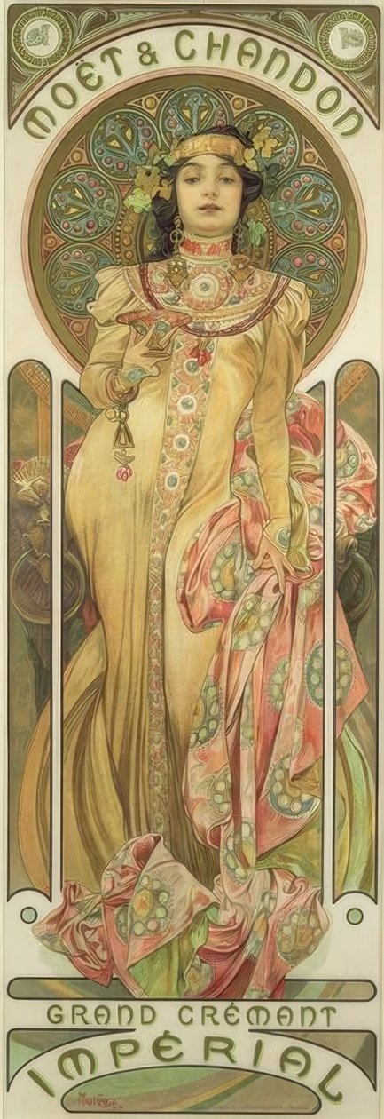 Moët & Chandon / Grand Crémant Imperial alkotó: Alphonse Mucha