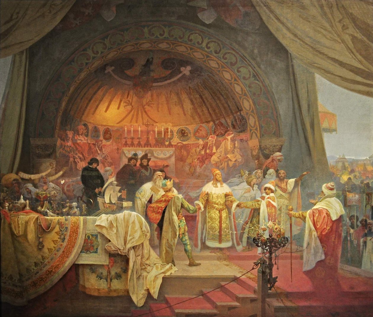 II. Cseh Ottokár. A szláv dinasztiák uniója A szláv eposz ciklus alkotó: Alphonse Mucha