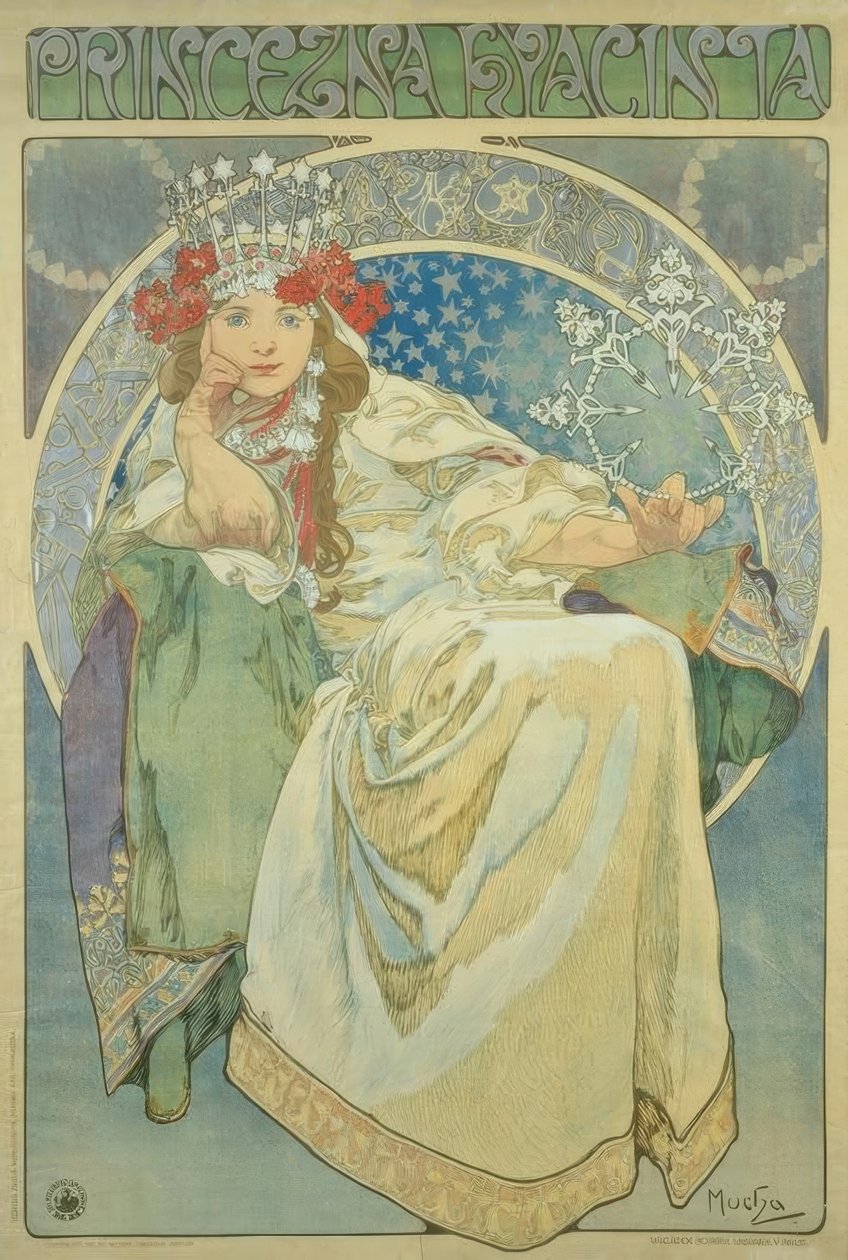 Jácint hercegnő alkotó: Alphonse Mucha