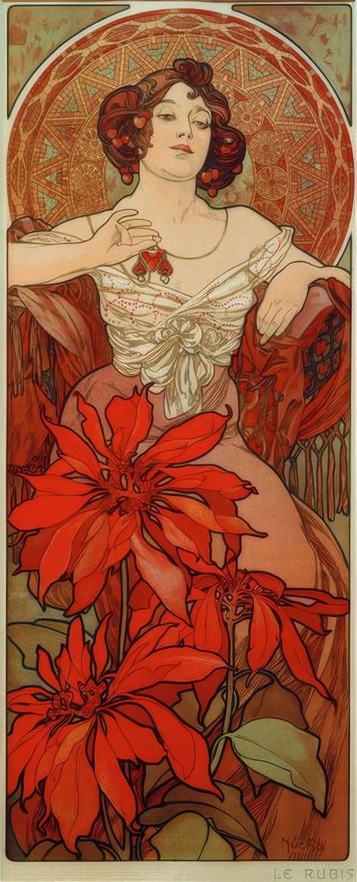 Bedörzsöl alkotó: Alphonse Mucha