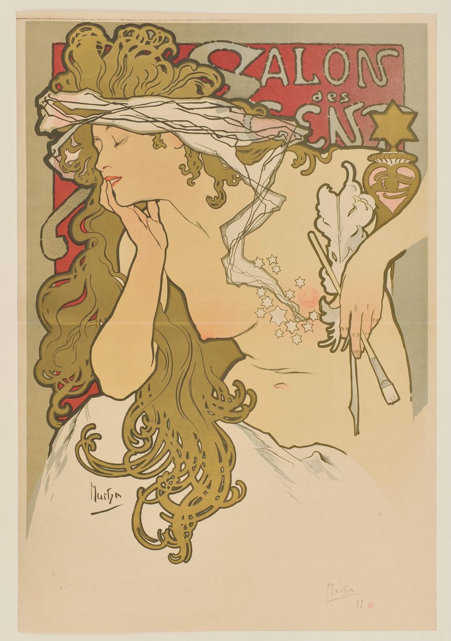 [A Százak Kiállítása. 1896. március–április (nyomdai próbanyomat)] alkotó: Alphonse Mucha