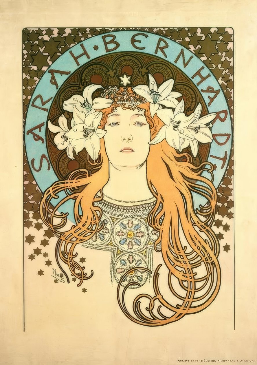 Sarah Bernhardt alkotó: Alphonse Mucha