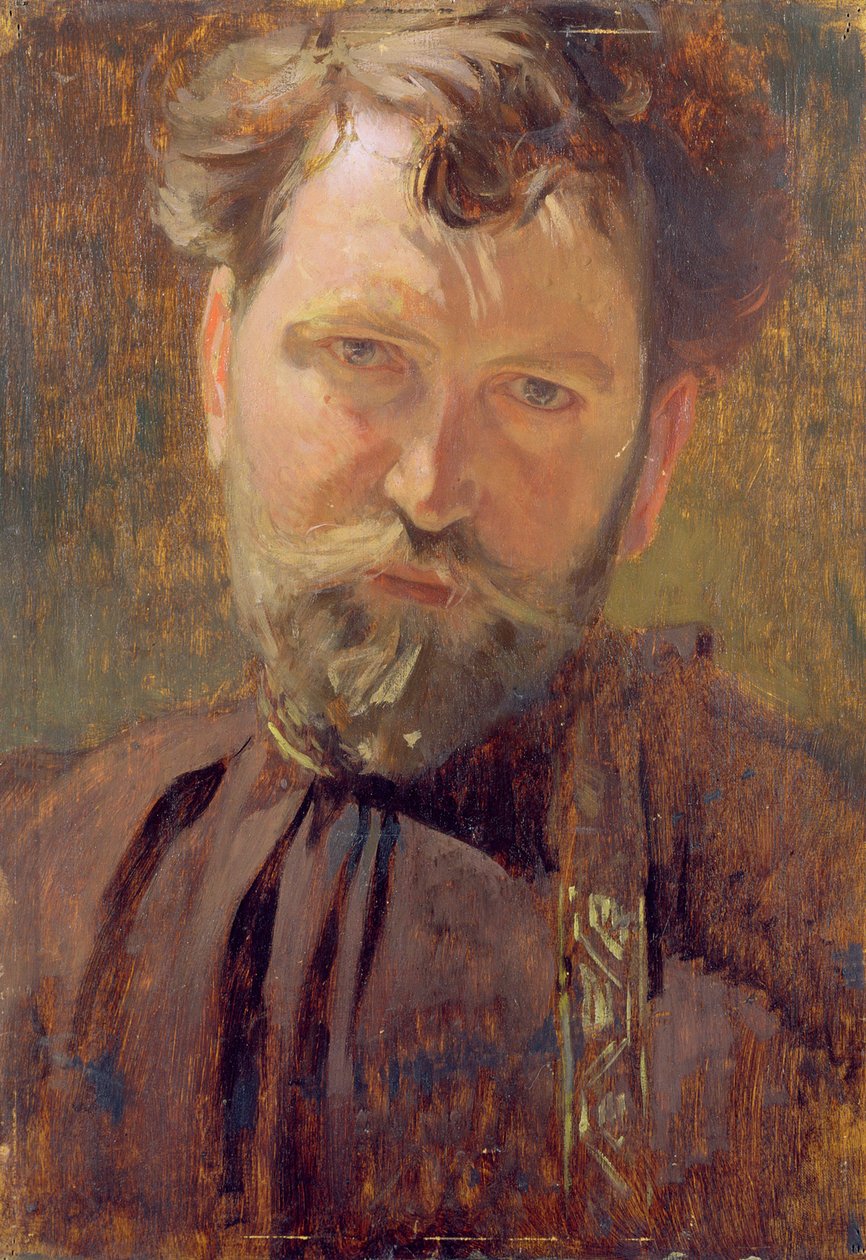 Önarckép (önarckép), Alfons Marie (Alfons-Marie) Mucha (1860-1939), Olaj, vászon 1899, Alfons Mucha Múzeum, Prága alkotó: Alphonse Mucha