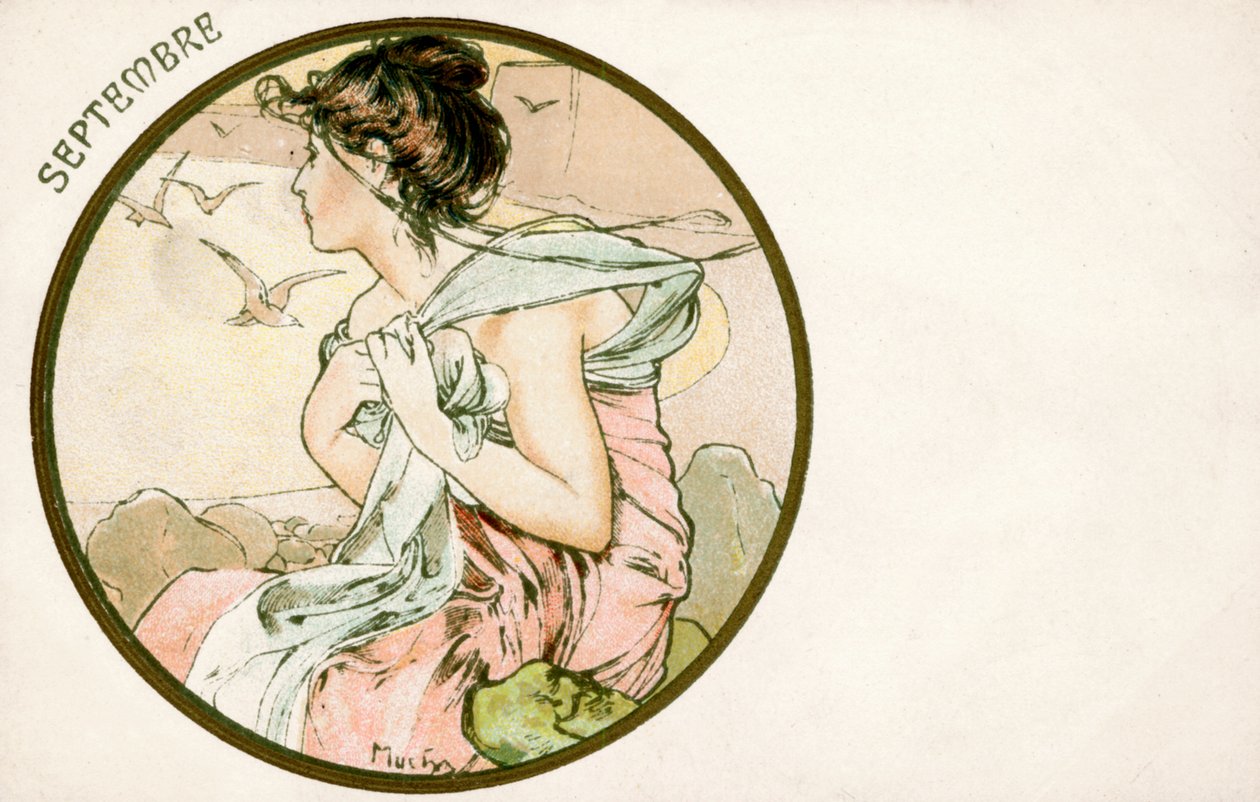 „Szeptember”, 1900 alkotó: Alphonse Mucha