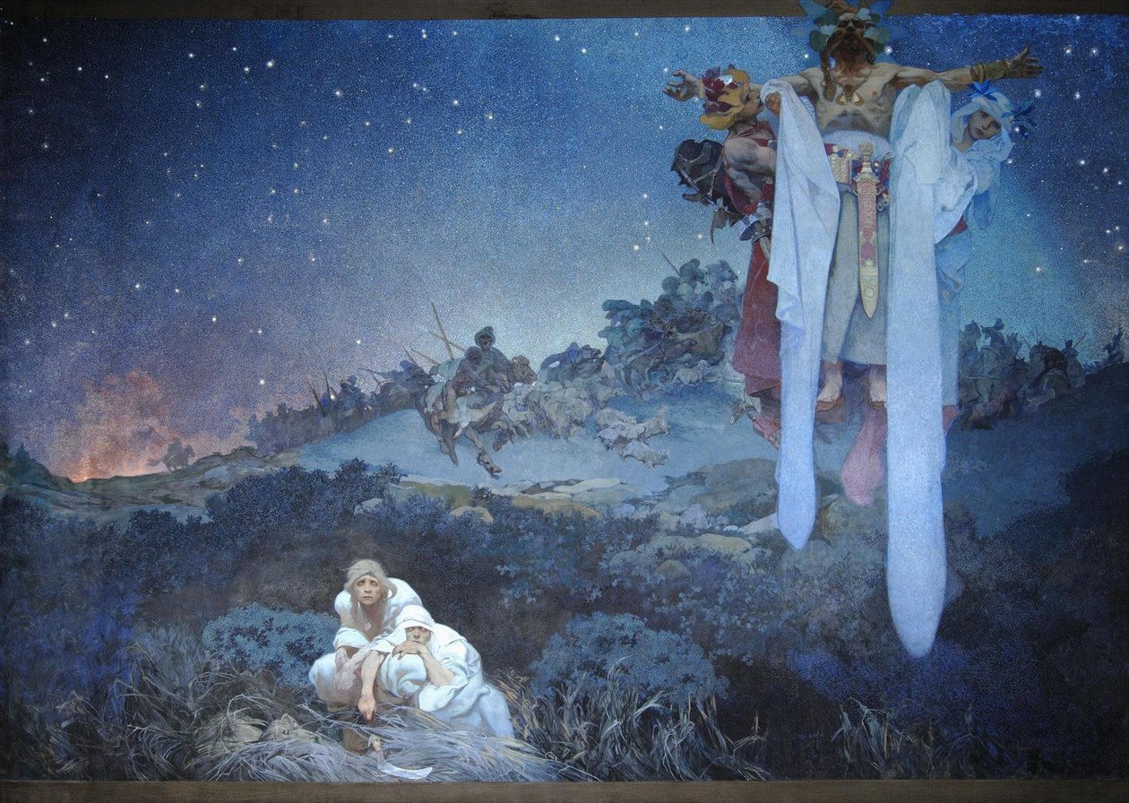 Szlávok eredeti hazájukban, 1911 alkotó: Alphonse Mucha