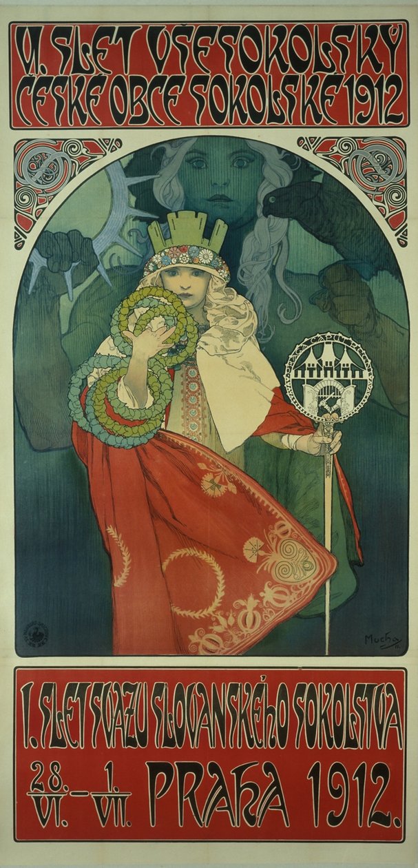 Sokol Fesztivál Plakát alkotó: Alphonse Mucha