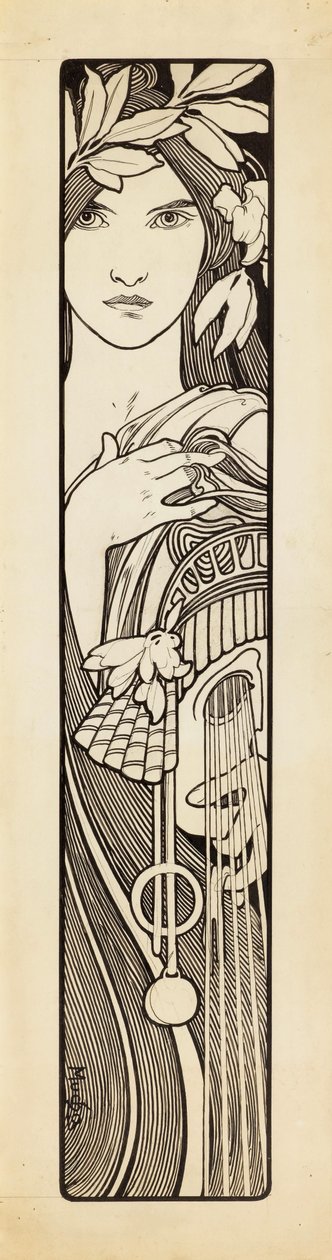 Thália, a vígjáték múzsája, 1897. alkotó: Alphonse Mucha