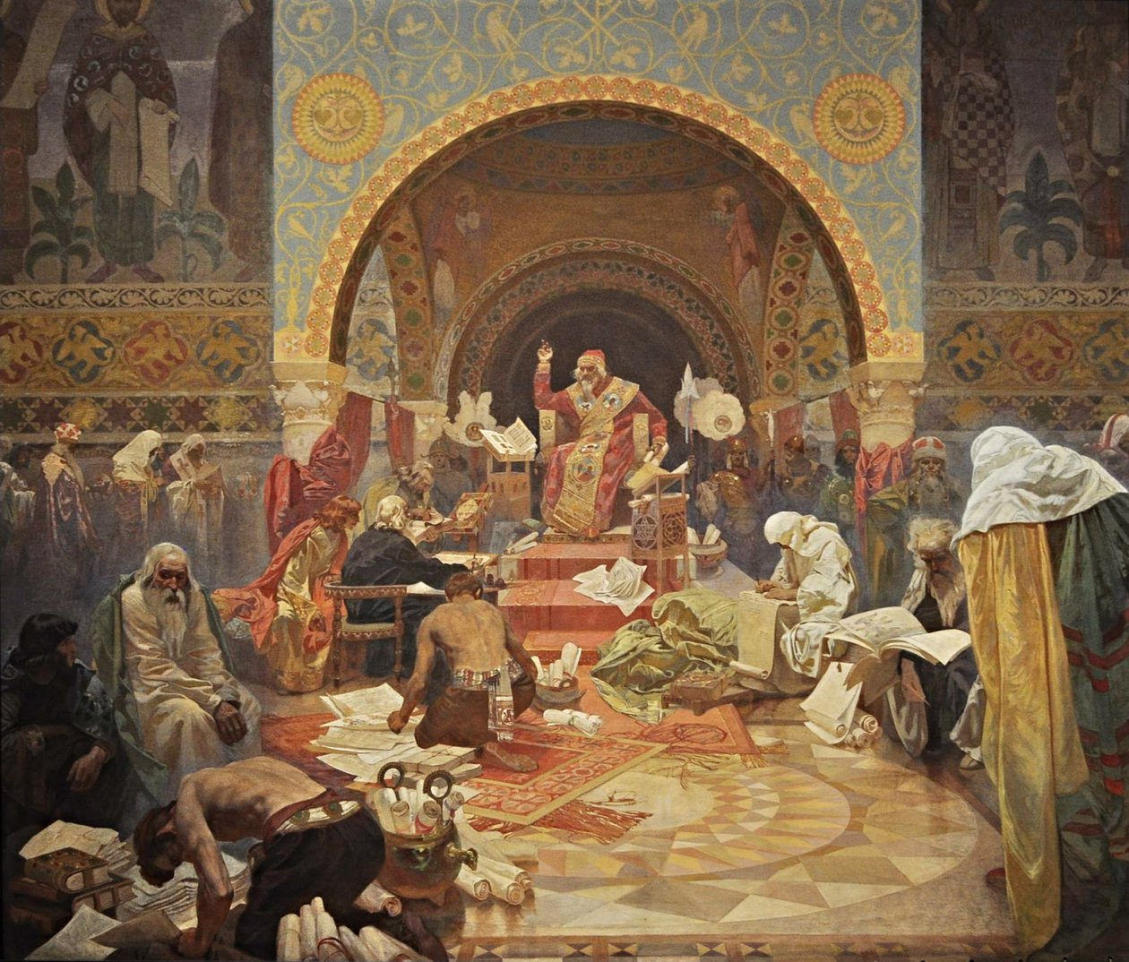 Simeon bolgár cár A szláv eposz ciklus alkotó: Alphonse Mucha