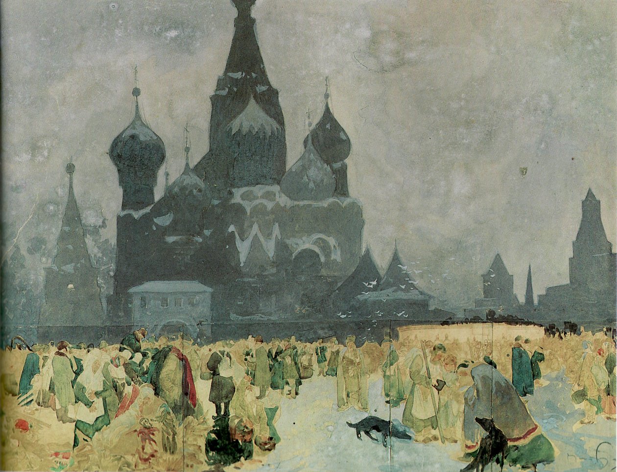 Az orosz jobbágyfelszabadítás című tanulmány a szláv eposzhoz, 1914 alkotó: Alphonse Mucha