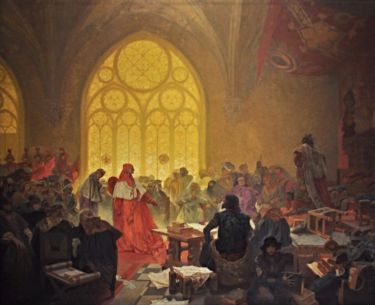 Podebrady György huszita király A szláv eposz ciklus alkotó: Alphonse Mucha