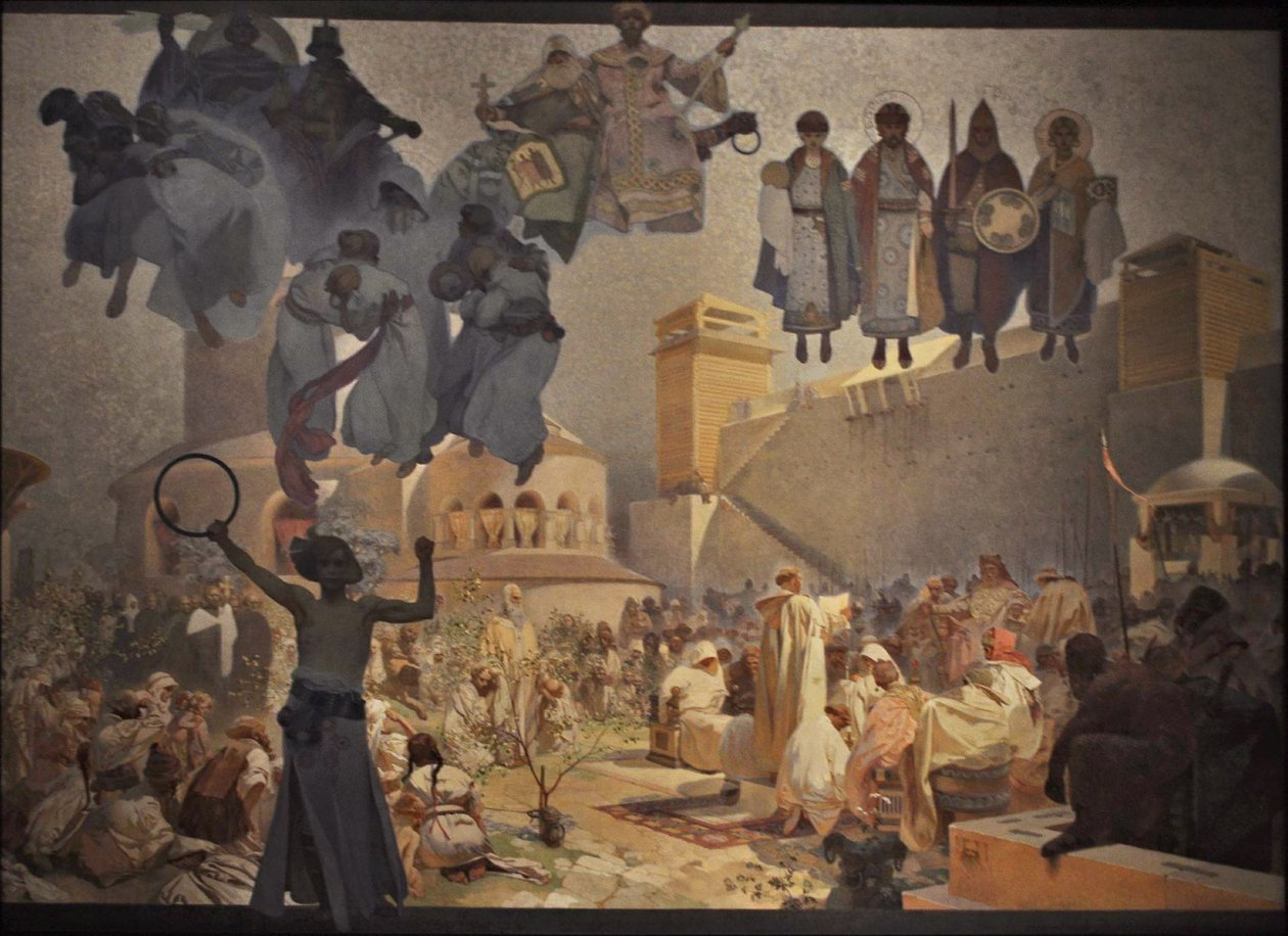 A szláv liturgia bemutatása A szláv eposz ciklus alkotó: Alphonse Mucha