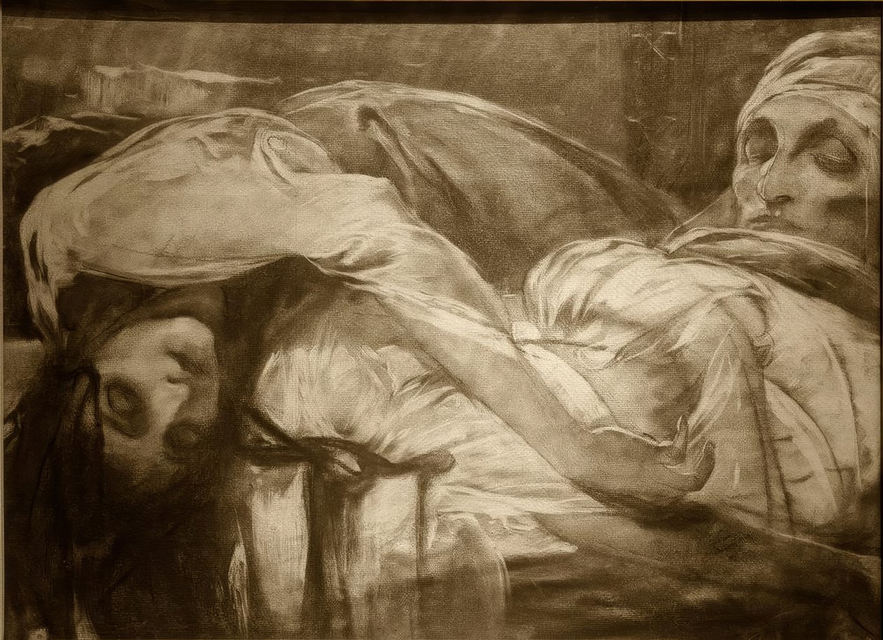 Hasanaga menyasszonya meghalt alkotó: Alphonse Mucha