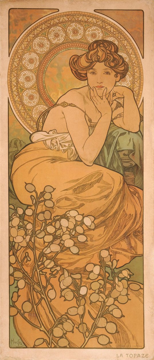 Topáz A drágakövek sorozatból alkotó: Alphonse Mucha