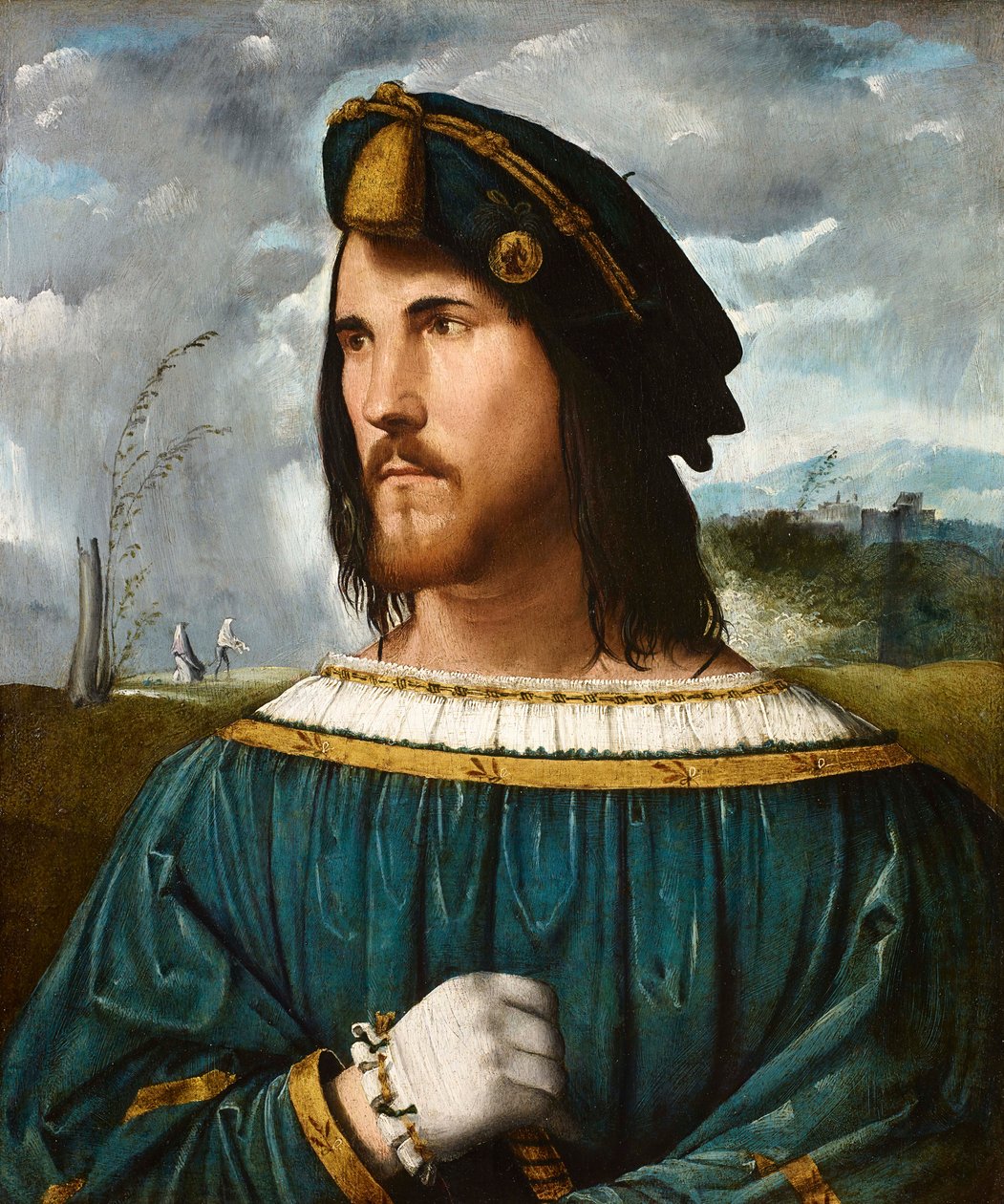 Egy Cesare Borgia néven ismert úriember portréja, 1500 és 1524 között. alkotó: Altobello Melone