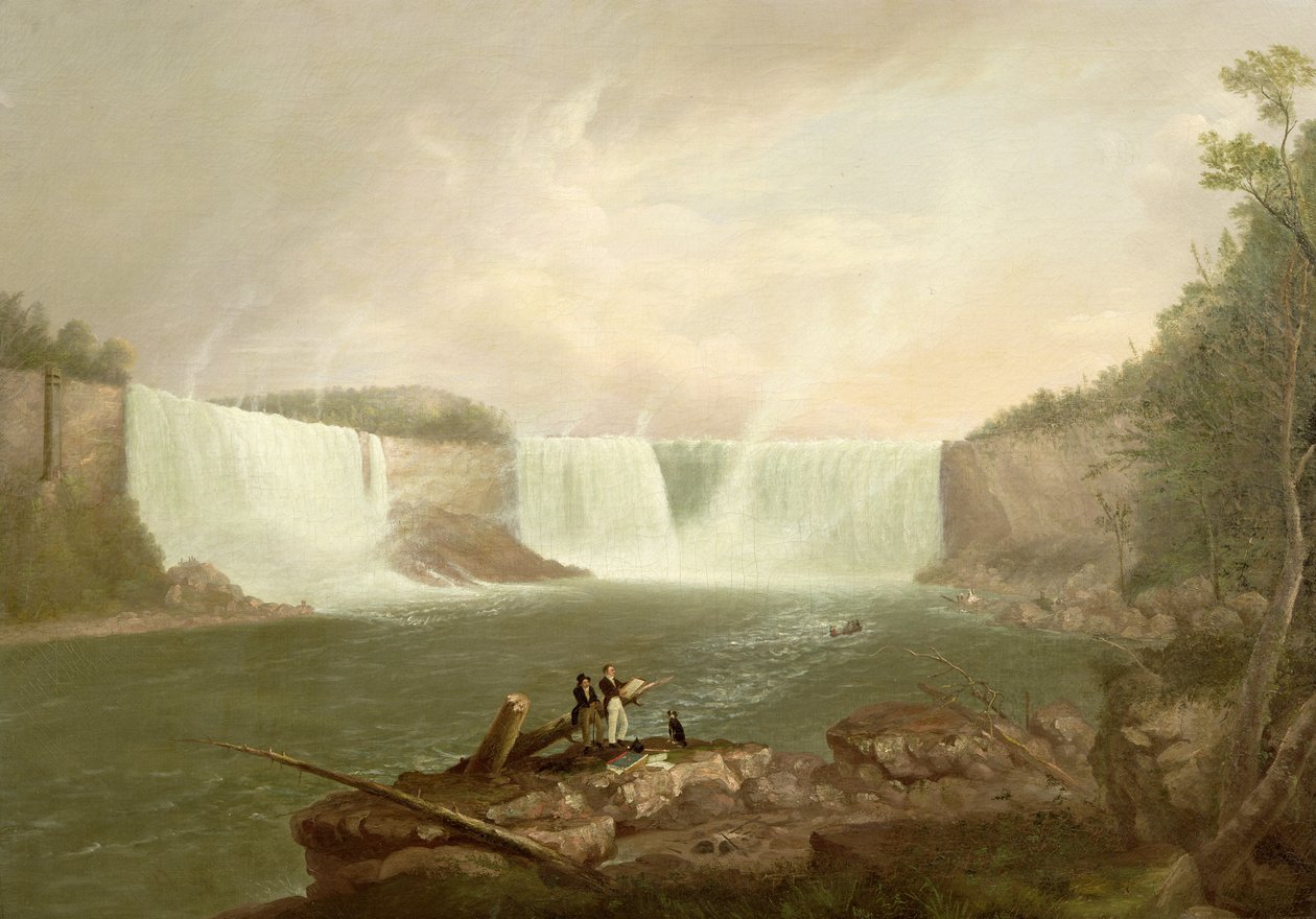 Niagara: The American Falls, 1821 körül alkotó: Alvan Fisher