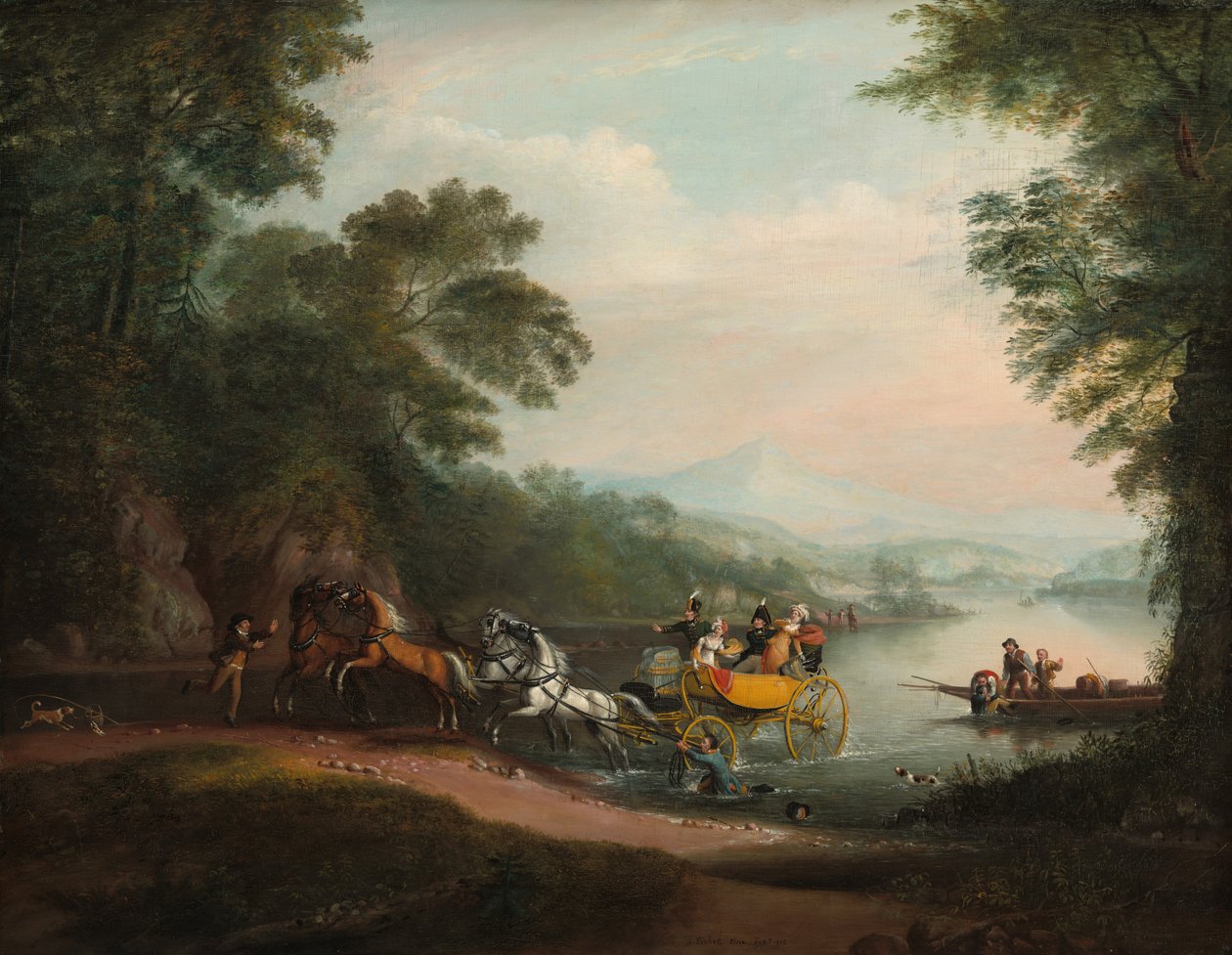 Baleset a Fordnál, 1818. alkotó: Alvan Fisher