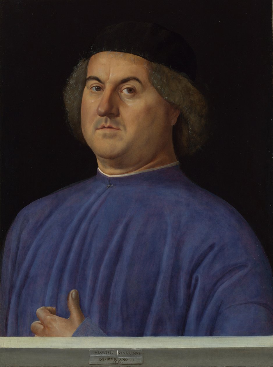 Férfi portré, 1497 alkotó: Alvise Vivarini