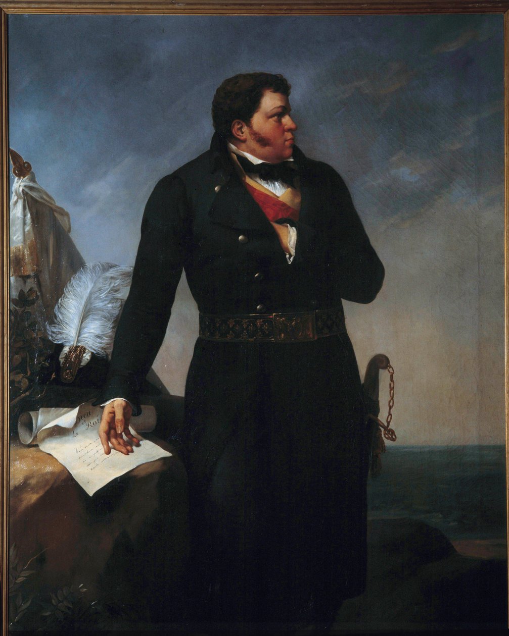 Georges Cadoudal (1771-1804) lábán álló portré. Cadoudal chouan főnök volt az 1793-94-es vendéi háborúk idején. Paul Coutan Amable (1792-1837) festménye 1827. Dim. 2,15 X 1,40 m. Cholet, Művészeti és Történeti Múzeum alkotó: Amable Paul Coutan