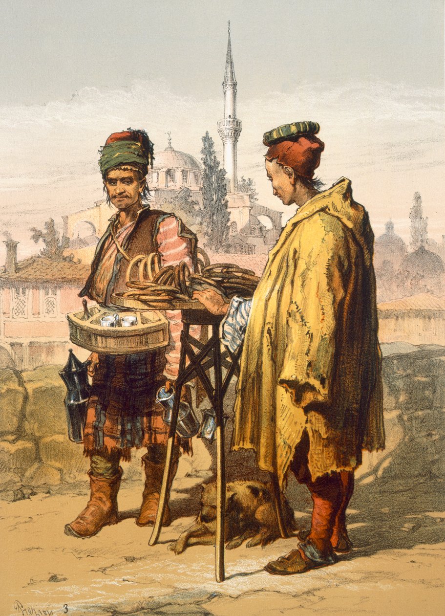 Ambuláns snack-értékesítők, 1865 alkotó: Amadeo Preziosi