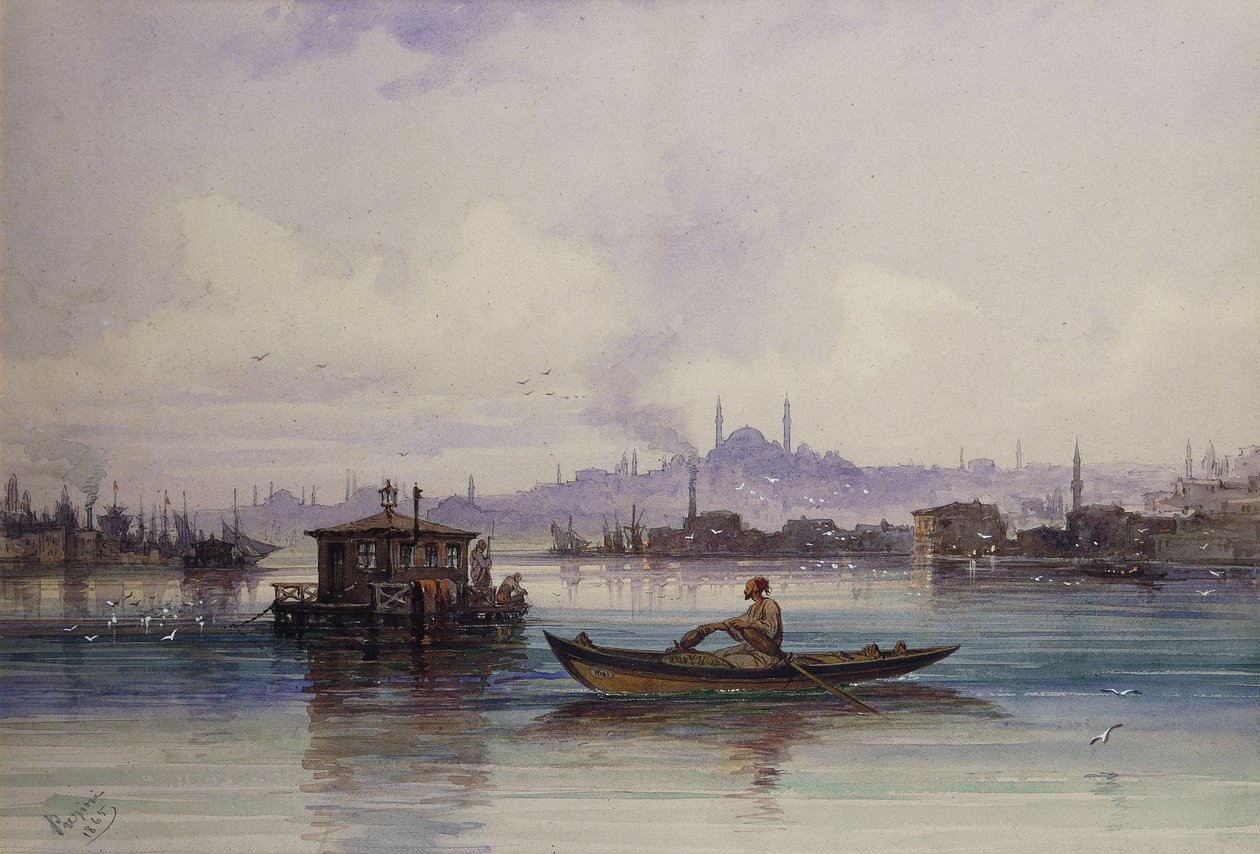A Boszporuszon, 1865 alkotó: Amadeo Preziosi