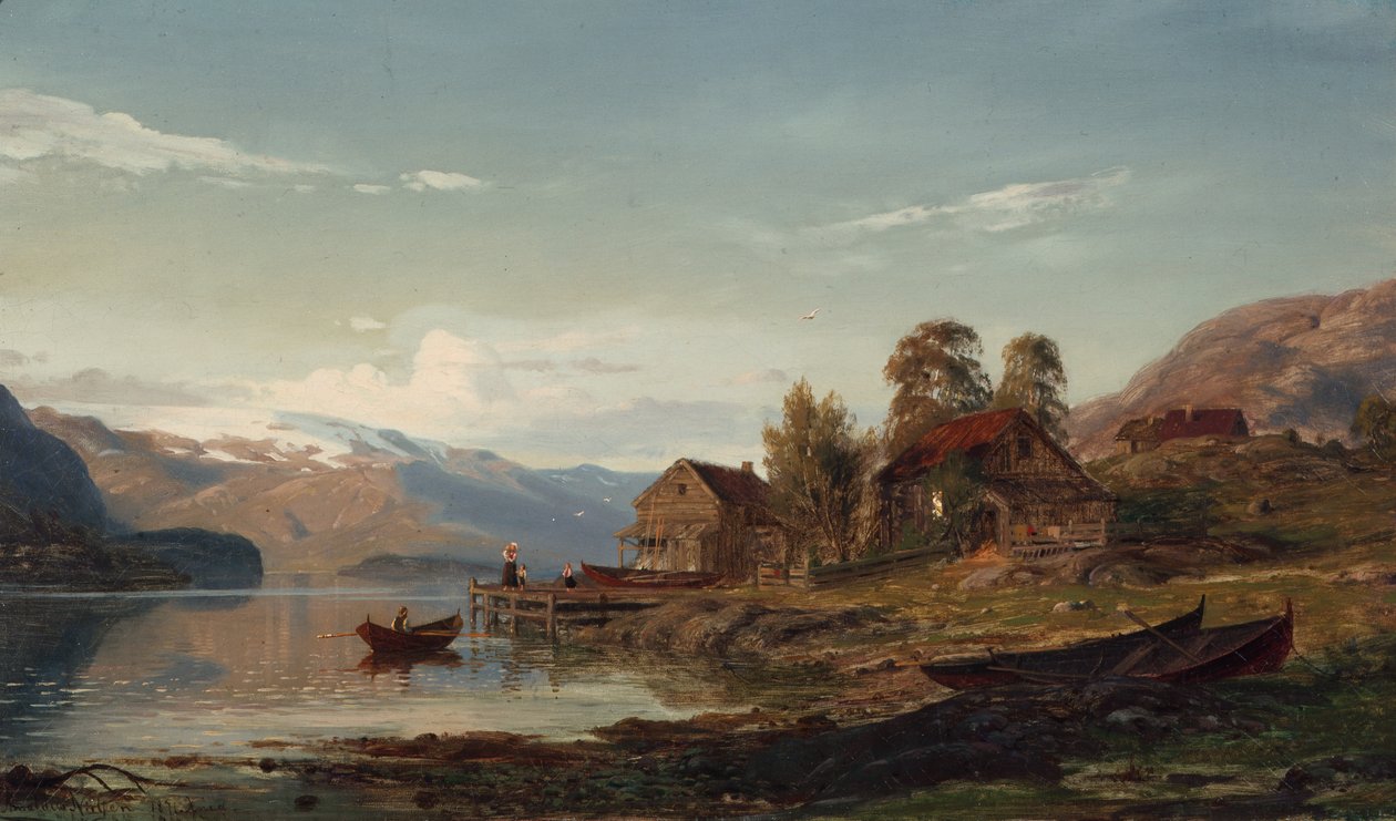 A fjord mellett alkotó: Amaldus Nielsen