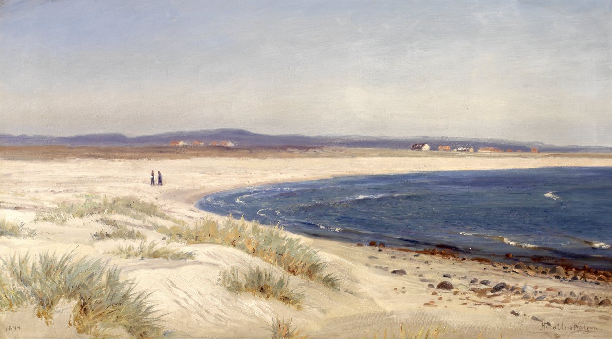 Norvég:  Mennesker på en strand People on a Beach (Emberek a tengerparton) alkotó: Amaldus Nielsen