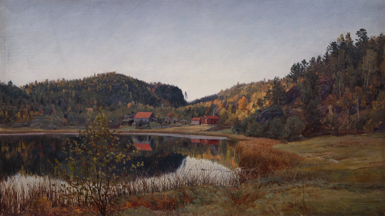 Trom Tjenndalen Risør közelében alkotó: Amaldus Nielsen