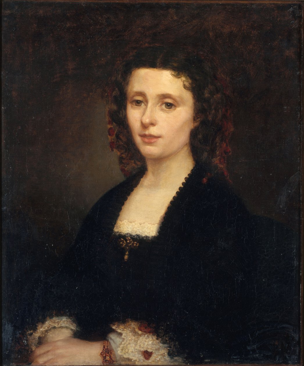 Athenais Mialaret portréja 1826-1899, 1855. alkotó: Amandine Parrot