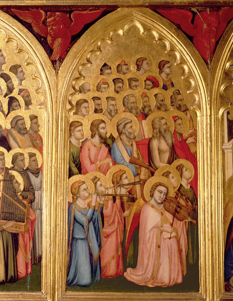 Angyalok a Szűz Poliptichon koronázásából (bal szélső panel) (lásd még: 66540-66551) alkotó: Ambrogio Bondone Giotto