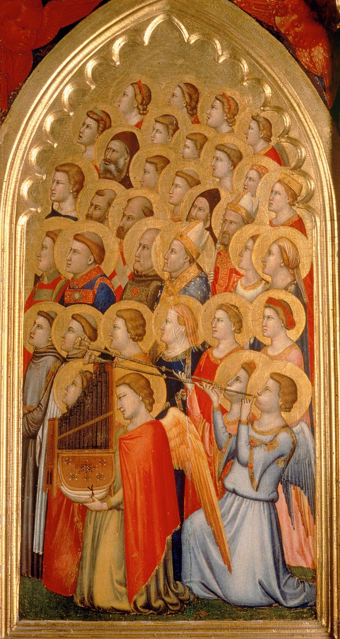 Angyalok a Szűz Poliptichon koronázásából (jobb szélső panel) (lásd még: 66540-66550) alkotó: Ambrogio Bondone Giotto