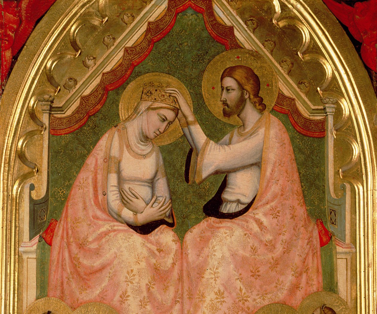 Szűz poliptichon koronázása a középső panel részlete lásd még 66540 és 66541 alkotó: Ambrogio Bondone Giotto