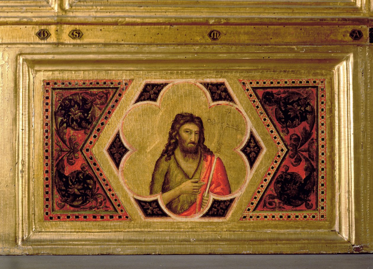 Keresztelő János, a Szűz poliptichon koronázásából (balra középső predella) (lásd még: 66540-66551) alkotó: Ambrogio Bondone Giotto