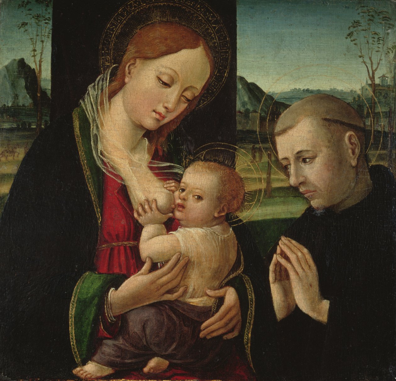 Madonna a Krisztus-gyermeket táplálja, 1500-30 körül alkotó: Ambrogio Bergognone