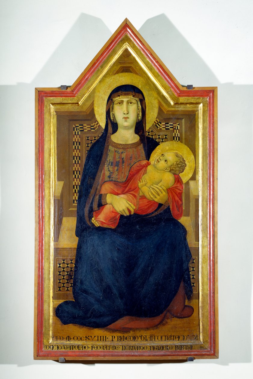 Madonna és gyermek (tempera a panelen) alkotó: Ambrogio Lorenzetti