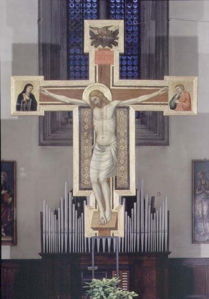 Keresztre feszítés (panel) alkotó: Ambrogio Bondone (workshop) Giotto